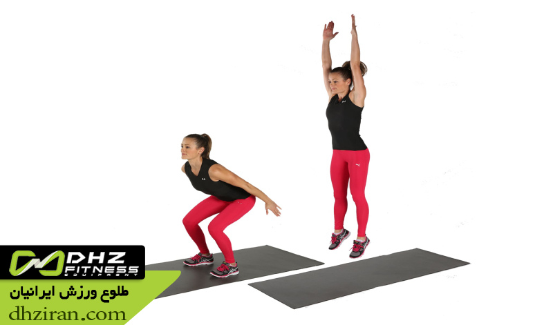 اسکوات پرشی Jump Squat: 